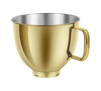 Mixer Bowl， Bol mélangeur en acier inoxydable 5 QT, compatible avec les mélangeurs à tête inclinable KitchenAid Artisan et Classic 4,5-5 QT K45 KSM70 KSM150,Stand Mixer(Gold)