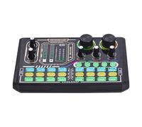 Mixer Desktop Singing Interface RVB Light BT Wireless Sound Carte Mélangeur en Direct Podcasting Streaming Podcasting Create Gaming Black