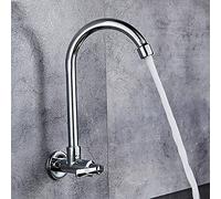 Mixer Wall-Mounted Faucets, Single Cold with Swivel Spout Drinking Wall Mounted Faucet Water Tap for Kitchen Sink Mop