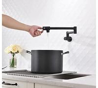 Mixer Wall-Mounted Pot Filler Foldable Kitchen Cold Single Hole Rose Gold Sink Tap, Rotate Folding Spout Brass Wall Mounted Faucet