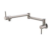 Mixer Wall-Mounted Pot Filler Foldable Kitchen Cold Single Hole Rose Gold Sink Tap, Rotate Folding Spout Brass Wall Mounted Faucet