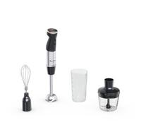 MIXEUR 1000W 4 LAMES 20VIT + TURBO MINI HACHOIR FOUET BOL DOSEUR NOIR MOULINEX - DD673810