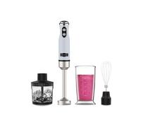Cecotec Blender Power RetroBlue 1200MAX Cream&Crush. Mixeur plongeant rétro d'une puissance maximale de 1200 W, lame à 4 lames avec revêtement en titane noir et vitesse réglable