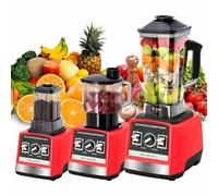 Mixeur 3 en 1 haute performance 1500 W avec récipient de 2,5 l + 1,5 l + 0,5 l, 15 vitesses, programmes automatiques, pour viande, milkshake, smoothies, jus, sans BPA