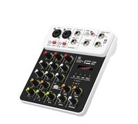 Mixeur 4 canaux, contrôleur DJ, mixage, alimentation fantôme Bluetooth, effet de relecture différée for consoles de mixage, enregistrement sur PC,Connexion Stable