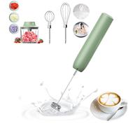 Mixeur 4-en-1, Fouet Électrique, Mousseur à Lait, Petit Mixeur Plongeant Sans Fil, Mini Hachoir à Oignons 300ML, Mousseur à Lait Portable Rechargeable pour Café, Lattés, Cappuccinos, Matcha,4 Vitesses