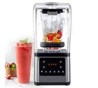 Mixeur à pâte, mixeur à smoothies de comptoir avec boîtier insonorisant, puissance élevée de 2 200 W, affichage numérique, pichet de 1,6 L, 9 vitesses réglables pour jus, milkshakes et cockt