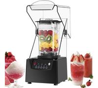 Mixeur à smoothie professionnel avec couvercle insonorisé, presse-agrumes de 1,8 L, mixeur de comptoir chronométré for milkshakes et smoothies, faible bruit