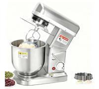 Mixeur Alimentaire Commercial de Capacité, Mixeur sur Socle 500W avec Contrôle Minuterie Numérique et Options 3 Vitesses, pour en Grands Lots dans Boulangeries, Pizzerias, Hôtels(7L)