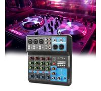Mixeur Audio 5 Canaux, Console De Mixage Soundboard, Connexion Sans Fil, Alimentation Fantôme 48 V, Entrée Et Sortie Stéréo, Avec Effet De Retard De Réverbération USB,A