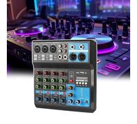 Mixeur Audio 5 Canaux, Mixeur Audio Stéréo Compact Pour Studio, Avec Console De Mixage DJ USB, Prise MP3, Alimentation 48 V Pour Enregistrement Sur Ordinateur Et Studio.,A