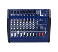 Mixeur audio, Amplificateur De Mixa Audio Numérique 8 Canaux Avec Port USB/SD For Enregistrement Sur Scène DJ pour streaming en direct, podcasting, PC