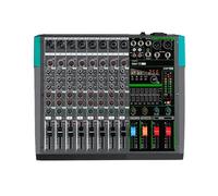 Mixeur audio, Console De Mixage Audio Professionnelle, Contrôle Du Volume 8 Canaux, Interface Système DJ, Effets Réverbération Multiples Intégrés pour streaming en direct, podcasting, PC