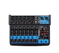 Mixeur audio DJ Mini mixeur 8 canaux DC 5 V avec lecteur MP3 Bluetooth USB 48 V 24 effets DSP Enregistrement USB(BMG-08F-B)