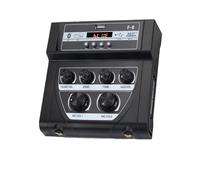 Mixeur audio, Mélangeur Audio MF-8, Mini Amplificateur Extérieur, Entrée, Double Microphone, Écho Stéréo Avec Effet, Enregistrement BT Mp3 Pour Karaoké pour streaming en direct(MF-8-Black)