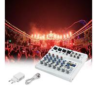 Mixeur audio professionnel 7 canaux, contrôleur DJ avec câble USB et tête de charge, 60 mAh/h, 88 effets numériques, connexion Bluetooth, pour ordinateurs, téléphones portables