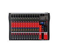 Mixeur audio professionnel, console de mixage audio stéréo DJ 12 canaux USB Bluetooth Hall effet Delay Stéréo DJ Mixer amplificateur de mixage audio numérique
