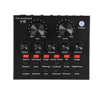 Mixeur Audio Professionnel, Stéréo Électronique Mono Surround Externe USB à Faible Bruit pour Ordinateur Portable/De Bureau, Compatible avec iOS Et Android (Couleur du Câble De Données Aléatoire)