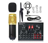 Mixeur Audio Professionnel USB 5.0 Carte Son Casque Externe Microphone Webcast Adaptateur de Diffusion en Direct Musique Jeu(Bm800v8 Small)