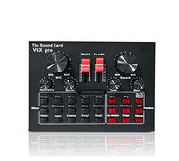 Mixeur Audio Professionnel USB 5.0 Carte Son Casque Externe Microphone Webcast Adaptateur de Diffusion en Direct Musique Jeu(V8xpro)