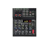 Mixeur audio, Table De Mixa Audio 4 Canaux, Mini Portable, Bluetooth, Lecture USB, Enregistrement, 99 Effets, Contrôleur DJ pour streaming en direct, podcasting, PC