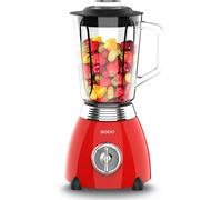 Mixeur Avec Récipient En Verre Rétro - 1,5L - 500W - Rouge
