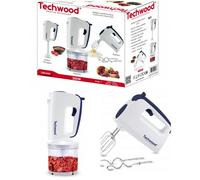 Mixeur Batteur Hachoir - TECHWOOD - 300W - 5 Vitesses - Fonction Turbo - Accessoires Inclus