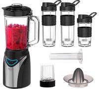 Mixeur Blender 1,2 L-Blender Mixeur Puissant 1300W-Blender Smoothie Avec 3 Bouteilles Tritan-Mixer Multifonction Avec Moulin,Press