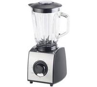 Rosenstein & Söhne NC-5916-919 blender 1,5 L Mélangeur de table 600 W Noir, Acier inoxydable, Transparent