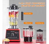 Mixeur Blender Multifonction 3 en 1 - 9500W - 3L + 1 5L + 0 5L - 15 Vitesses - 38 000 tr/min - Blender Hachoir Moulin