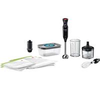 Mixeur, Bosch MS6CB61V5, Mixeur, ErgoMixx, 1000 W, y compris récipient transparent, hacheur, agitateur et système d'aspiration, noir, anthracite