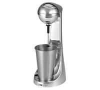 Clatronic® Bar-mixer et mousseur à lait en un seul appareil, Smoothie Maker avec récipient en acier inoxydable de 650 ml et porte-gobelet pratique, mixeur à 2 vitesses et 65 W puissants,design chromé