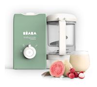 BEABA, Babycook Express, Robot Bébé 4 en 1 Mixeur-Cuiseur, Cuisson Express 15min, Mixage sur-mesure, Cuisson Vapeur Douce et Saine, Décongélation, Texture Homogène, Capacité 1 250 ml, Vert Sauge