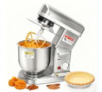 Mixeur de Boulangerie 500W Lourd avec Bol en Acier Inoxydable et Minuterie Numérique, Mixeur Électrique 3 Vitesses Inclut Crochet à Pâte/Batteur pour Pâte à Pain et Pâte à Gâteau(10L)
