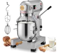VEVOR Robot Pâtissier Commercial Batteur Mélangeur 18,7 L 3 Vitesses Boulangerie