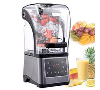 Mixeur de cuisine électrique, 2 200 W haute puissance avec barre de poussée et 9 vitesses, fonction Pulse pour smoothies, préparation de repas, collations commerciales, affichage numérique e