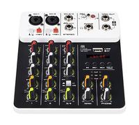 Mixeur de Son, Carte 4 canaux, contrôleur Audio avec Interface Bluetooth et USB, égaliseur stéréo, 3 Bandes