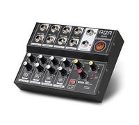 Mixeur de son portable, 8 canaux multifonction USB mixeur audio portable professionnel à usage domestique double entrées microphone mélangeur sonore