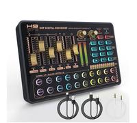 Mixeur DJ avec Carte Son, Todeco Studio de Production de Podcast Mélangeur Audio Portable Bluetooth Contrôleur avec Effets de