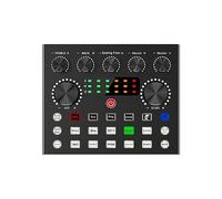 Mixeur DJ, Carte son BM800 V8S Kit professionnel Microphone à condensateur de studio BM800 for enregistrement de podcast Streaming en direct(blanc)