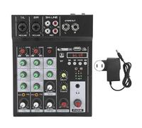 Mixeur DJ, Console de mixage Bluetooth portable à 4 canaux avec mélangeur numérique effet réverbération intégré