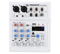 Mixeur DJ, Console de mixage et diffusion 4 canaux Bluetooth PC USB Lecture Enregistrement 88 DSP Effet numérique Mixeur son AG-AS04A