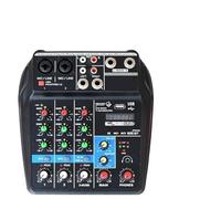 Mixeur DJ, Console de mixage sonore A4, Bluetooth, USB, ordinateur d'enregistrement, alimentation fantôme 48V, effet répétition retard