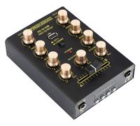 Mixeur DJ Table de Mixage Ampli Bluetooth USB 2 Canaux Entrées Stéréo Casque Mic