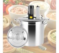 Mixeur électrique professionnel, agitateur automatique avec tige de mélange et grattoir stable, agitateur électrique à vitesse réglable, for soupes, sauces chili, boissons, confitures, porridge(25L)