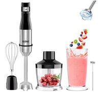 MIXEUR ELECTRIQUE - TWINBIRD - Mixeur plongeant 5-en-1 - 1000W inox, vitesse réglable, fouet, hachoir 500ml, verre gradué