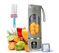 Mixeur Extracteur de Jus Portable USB Rechargeable - Blender Compact, Idéal pour Smoothies, Fruits, Glace et Utilisation en Voyage ou au Bureau (Vert)