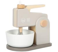 Small Foot Set mixeur Gris « Tasty » en Bois, Robot de Cuisine 2 en 1, à partir de 3 Ans, 12679, Coloré, Kind-Size