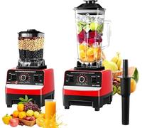 Mixeur Multifonction 2-en-1 2000W avec 8 Lames 3D en Acier Inoxydable | 2.5L Professional Smoothie Blender with 2 Bowls,Sans BPA-23000 tr/min,15 Speed Adjustments,Smoothies,Shakes,Food,Crushed Ice