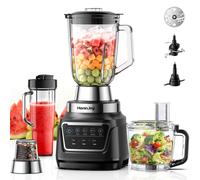 Mixeur Multifonction HoninJoy, Blender Professionnel 10-en-1 pour Smoothies, Broyage de Glace, Pâte, Hachage, Broyage, Trançage & Râpage, Lavable au Lave-Vaisselle pour Cuisine et Usage Domestique